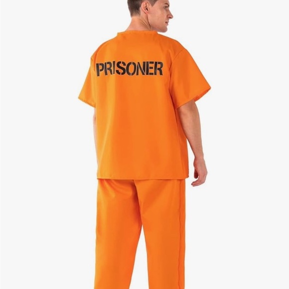 Men’s Orange Prisoner Costume - Picture 1 of 4
